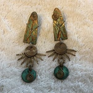 Mixed metals earrings